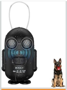 Adjustable Dog Bark Deterrent Devices with IPX5 Waterproof, 2-in-1 Fast Charge